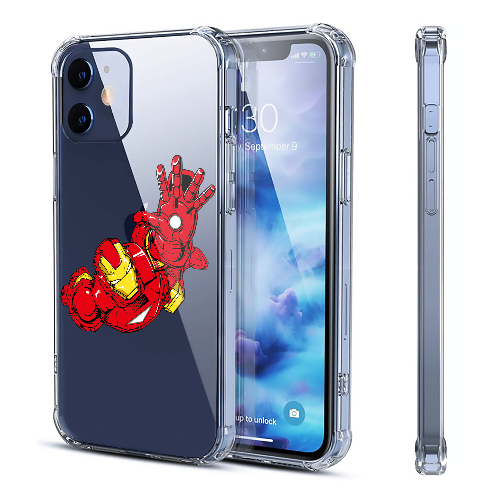 （画像用） アベンジャーズ The Avengers 【iPhone 12シリーズ対応】透明スマホケース（クリアソフトケース）